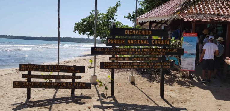 Cahuita national park and waterfall
